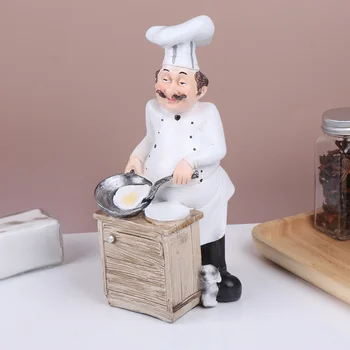

1pc Chef Model Mini Chef Figurine Ornament Cook Statue for Restaurant