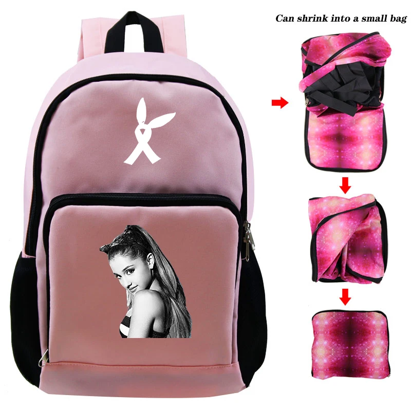Ариана Гранде холщовый рюкзак складной рюкзак женские рюкзаки книжные сумки походный рюкзак для ноутбука школьные сумки для подростков девочек мальчиков - Цвет: 3