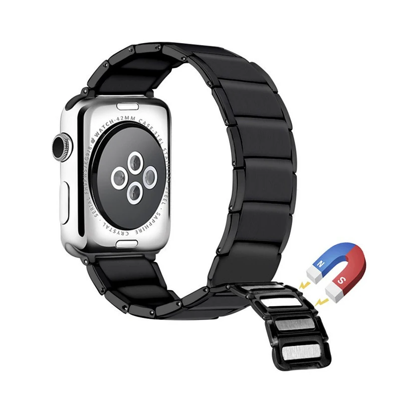 Ремешок для Apple watch band 44 мм 40 correa iwatch 3 2 1 42 38 магнитная пряжка браслет из