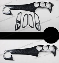 Lsrtw2017 fibra carbono madera Abs coche Dashboad de ventana de marco de Control para Mercedes Benz Clase B W246 2012, 2013, 2014, 2015