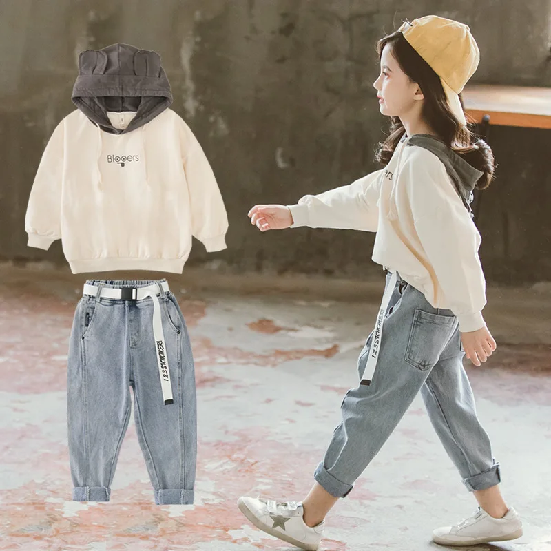 

Children Autumn Clothing Set 2019 New Style 4 Pieces in a Set Girls 6 Brushed And Thick Two Autumn 72 Pieces of 8-Year-Old chun