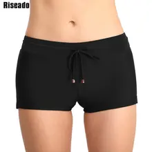 Riseado, новинка, Boyleg, бикини, низ,, сексуальный купальник для женщин, купальник с завязками, одноцветные шорты, пляжная одежда, купальники