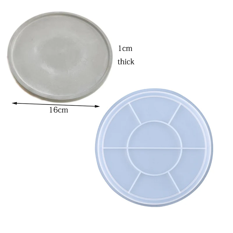 Round Cement Tray Mold for DIY Epoxy Resin and Home Decoration Crafts