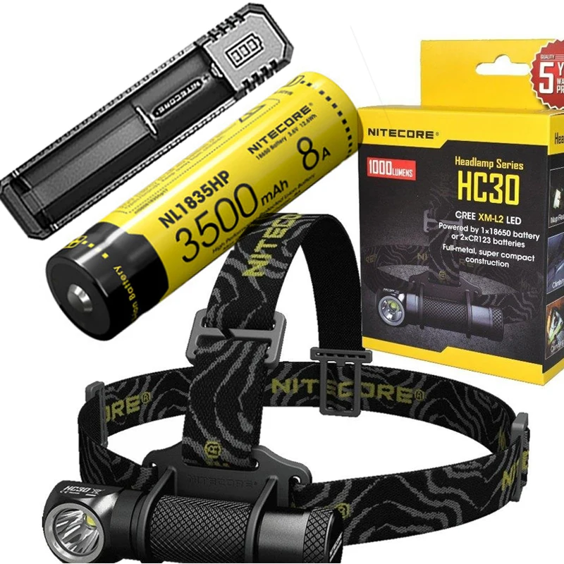 NITECORE HC30 HC30W налобный фонарь CREE XM-L2 U2 1000LM водонепроницаемый с батареей 18650 NL1835hp и ui1 |