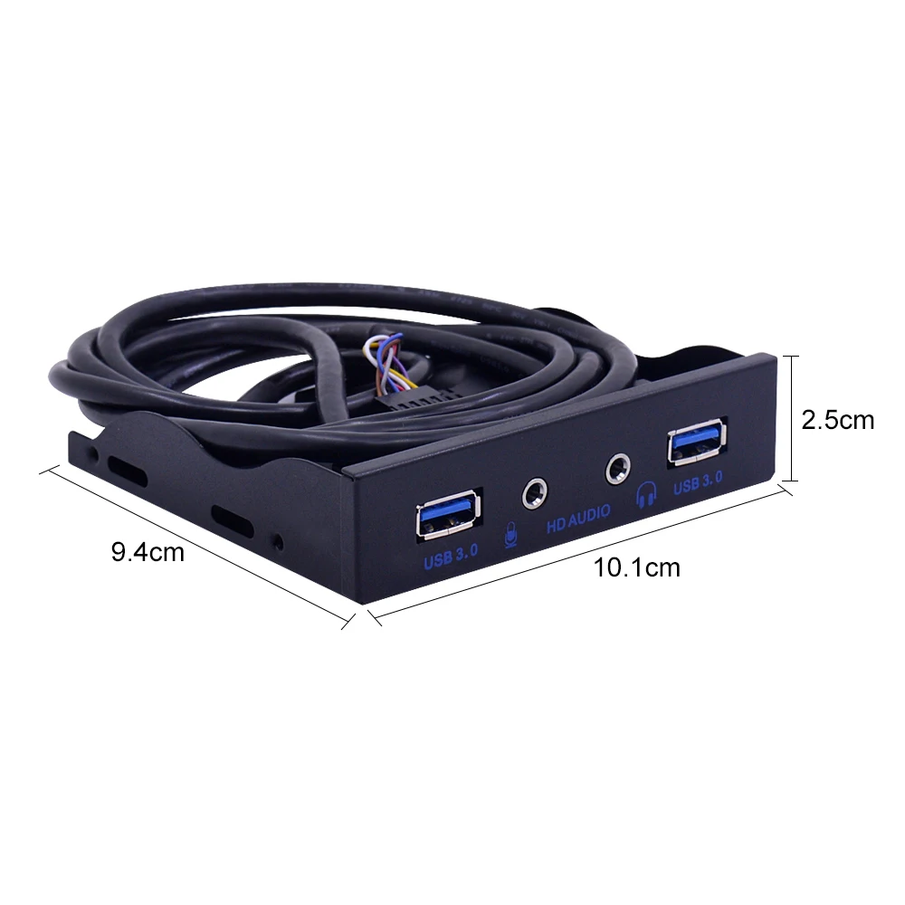 CHIPAL 20Pin 4 Порты и разъёмы USB 3,0 хаб ПК спереди Панель кронштейн HD Audio 3,5 ММ Наушники разъем для микрофона для рабочего стола 3," флоппи дисковый отсек