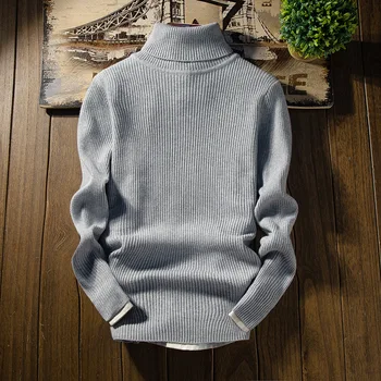 

causual men causal sweater autumn winter turtleneck sweater wool sweater Solid Color casual winter knitted pullover men sweater