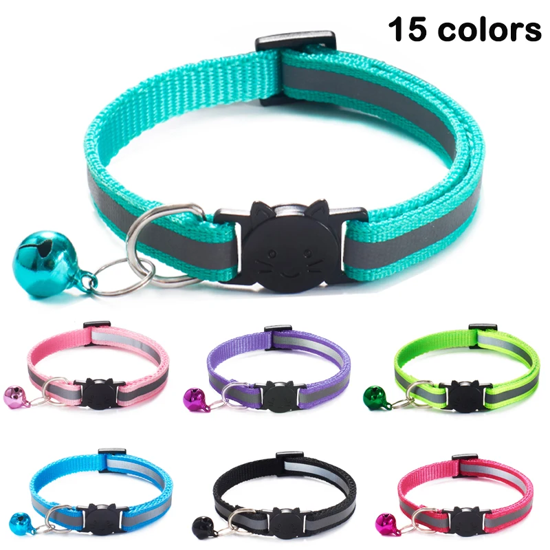 Cats-Bells-Collars Accessories Pattern-Supplies Reflective Buckles Adjustable Fashion