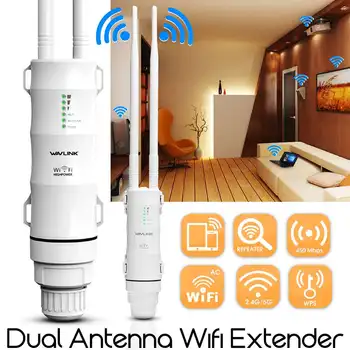 

Wavlink AC600 27dBm Wifi Extender High Power Outdoor Wifi Repeater 2.4G/150Mbps +5GHz /433Mbps Wireless Wifi Router with WISP