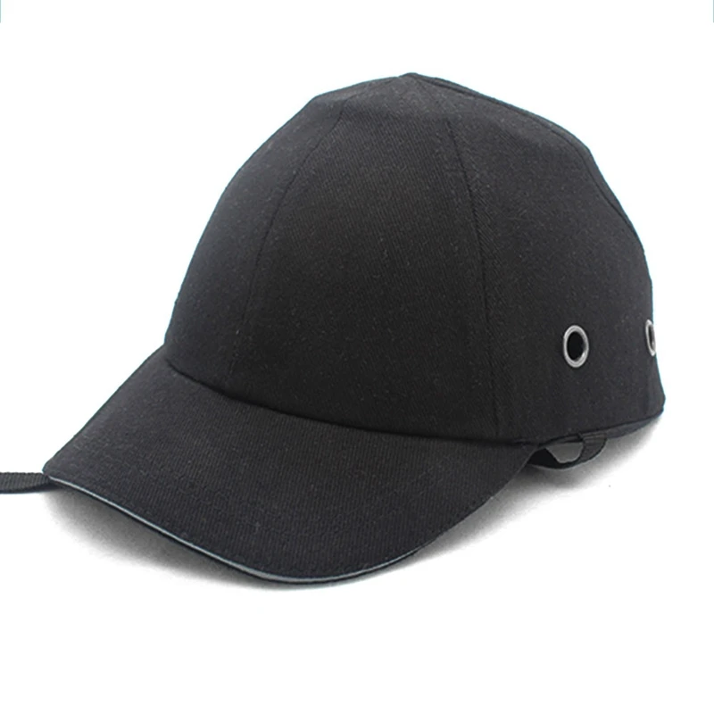 Рабочая защитная тканевая шляпа, бейсбольные бейсболки, легкая Защитная шляпа, защитные кепки для головы, шляпа для строительной площадки - Цвет: BK