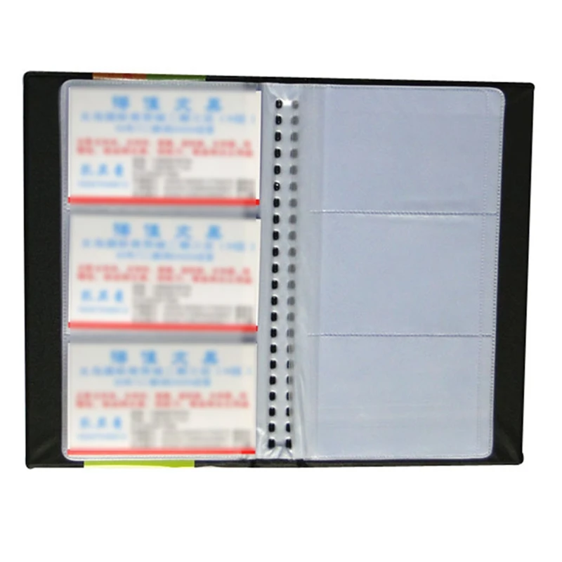 

Business Card Holder, PU Leather 120 Slots Business Name ID Credit Card Holder Rack Book Case Organizer (120cell)