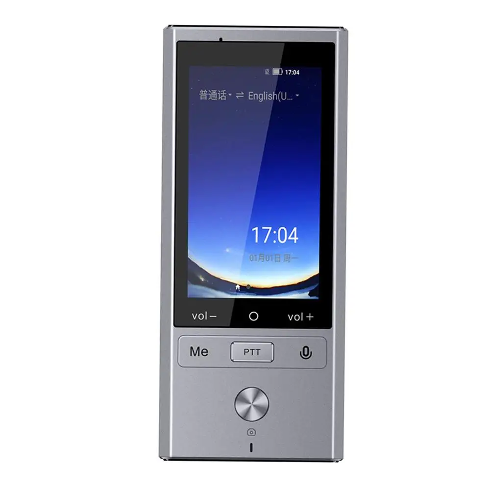 Silver Grey 107 языков перевод в реальном времени умный голосовой переводчик wifi+ gps+ BT многоязычный переводчик для путешествий и встреч высокая точность - Цвет: Silver Grey