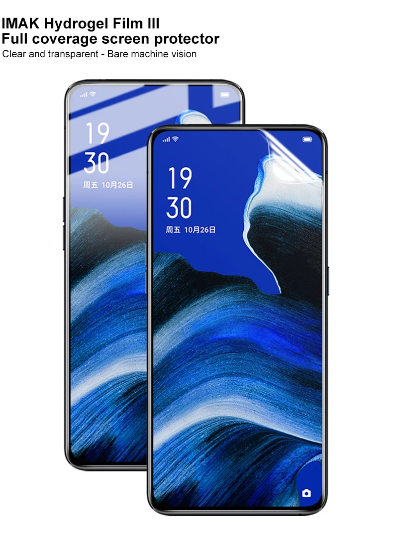 Imak Hydrogel III для OPPO Reno2, 2 шт., защита для заднего экрана, передняя, задняя, полное покрытие, мягкая защитная пленка, не стекло