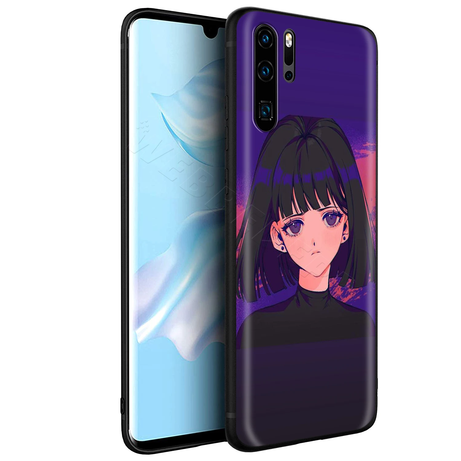 Webbedepp грустный аниме Vaporwave эстетический чехол для Huawei P8 P9 P10 P20 P30 Lite Pro P Smart Z 2019