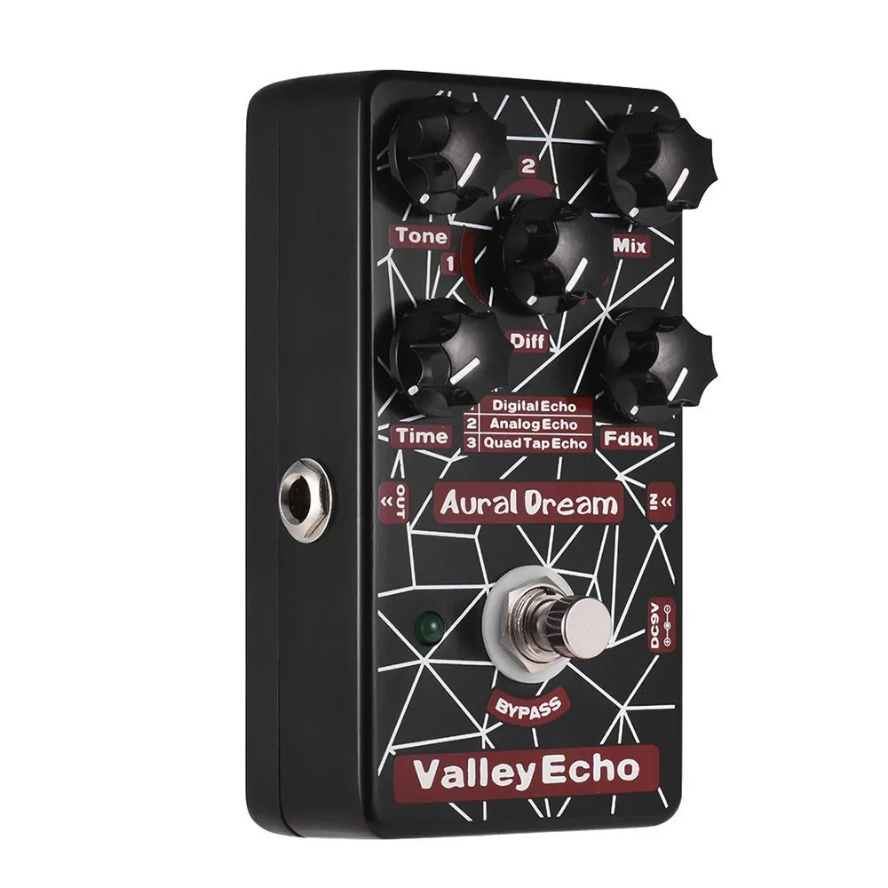 

Valley Echo Guitar Effect Pedal 3 Echo Modes Aluminum Alloy Shell True Bypass