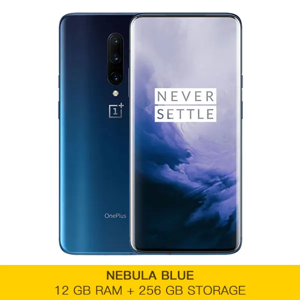 Смартфон Oneplus 7 Pro с глобальной прошивкой, 12 Гб ОЗУ, 256 Гб ПЗУ, Snapdragon 855, экран 6,67 дюйма, камера 48 МП, NFC, определение отпечатков пальцев - Цвет: 12GB 256GB Blue