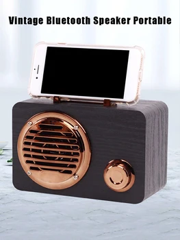 Retro drewniane głośniki Bluetooth głośniki ręczne przenośne głośniki bezprzewodowe wbudowany 1200 MAh bateria Bluetooth Retro głośnik tanie i dobre opinie powstro Brak Z tworzywa sztucznego Pełny zakres 2 (2 0) CN (pochodzenie) 25 W NONE 15 w inny Vintage Bluetooth Speaker Portable
