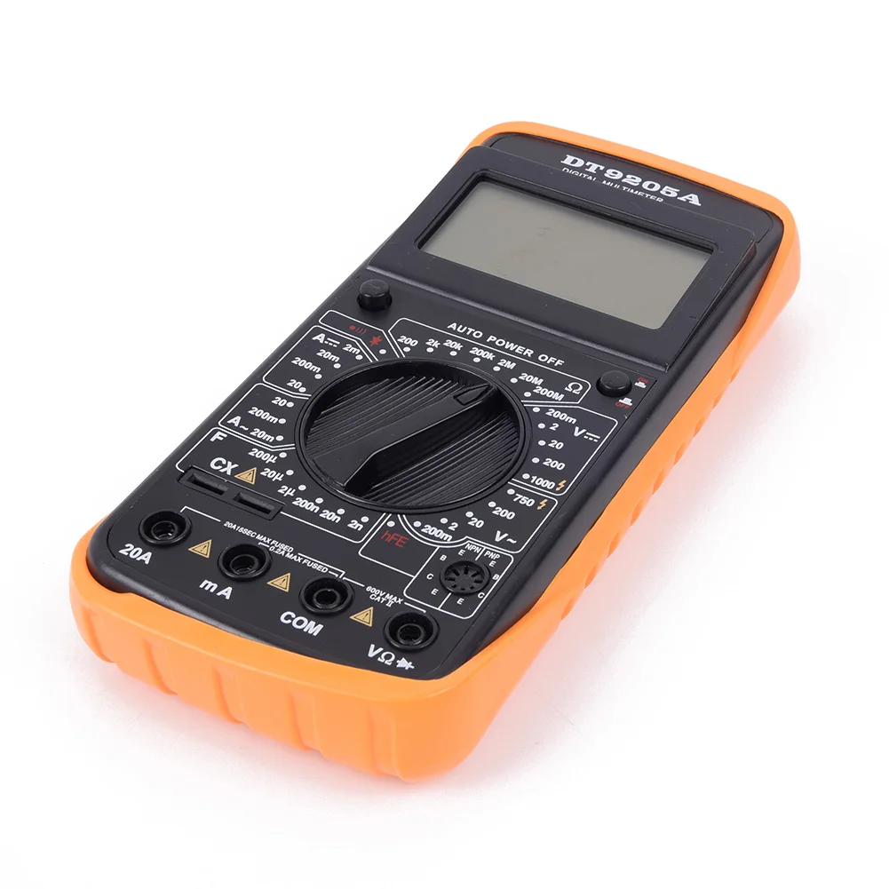 Pro DT9205A Цифровой мультиметр с ЖК-дисплеем AC/DC Амперметр тестер сопротивления емкости