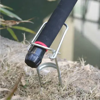 

Simple foldable fishing rod holder bracket fort