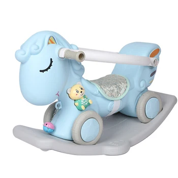 

Shake Horse Children'S Plastic Rocking Cram One Year Old Baby Toy Small Dual-Use 0-1 Gift Riding Toy For Kids High Quality Hot