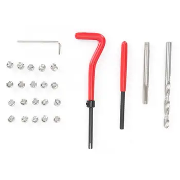 

25Pcs Iron Car Thread Repair Insert Kit Compatible Hand Tool Set Auto Repairing M6x1.0x8.0mm Car Accessories