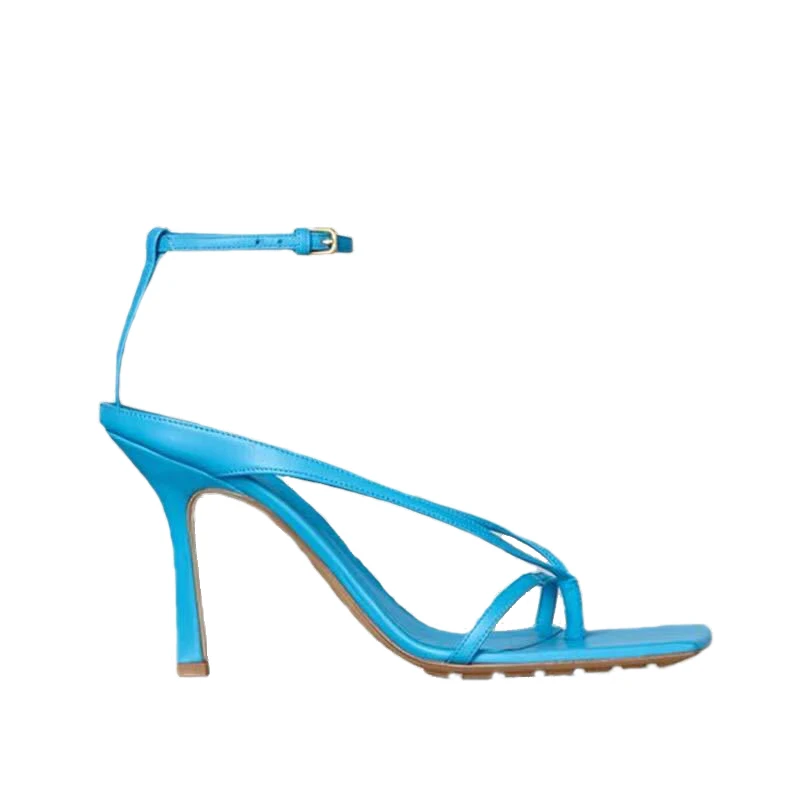 

Spring Summer 2020 New High-heeled Sandals Women Square head open toed Fine heeled Sexy Clip toe Heels ladies Sandals Flip Flops