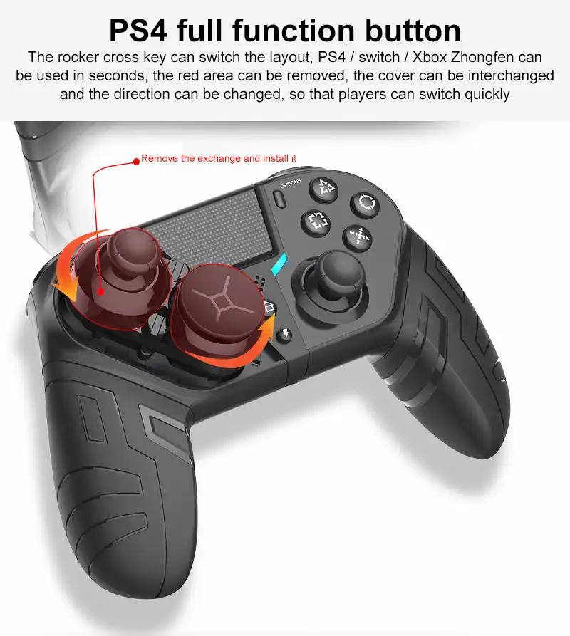 ワイヤレスゲームパッドps4エリート スリム プロbluetoothゲームコントローラビデオゲームプログラム可能なバックボタンターボジョイスティック Gamepads Aliexpress