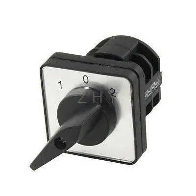 

On-Off-On 8 Terminals Change Over Control Cam Switch 380V Black Silver Tone