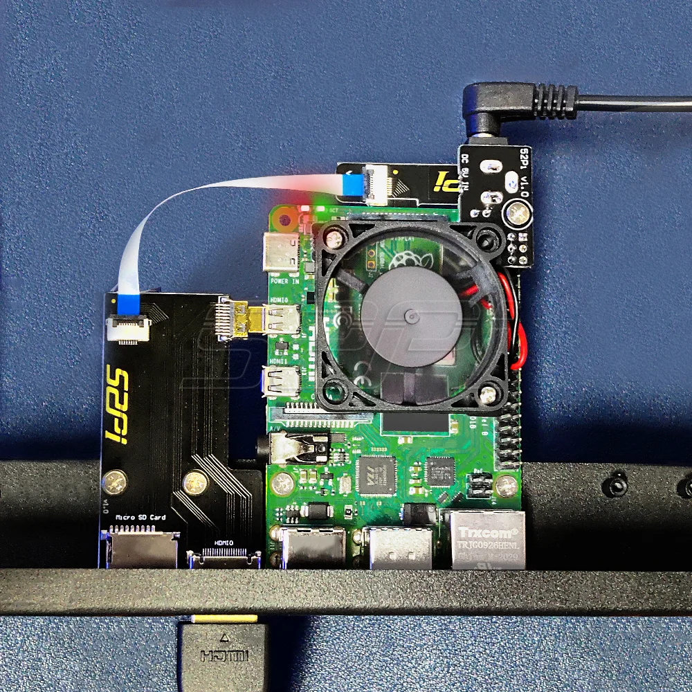 Rack de Raquete 1u para Raspberry pi 4b com Suporte de Aço Placa Micro Hdmi para Hdmi Cartão tf para Fpc Placa Cooler Acessórios p/ quadro de demonstração - Imagem 3