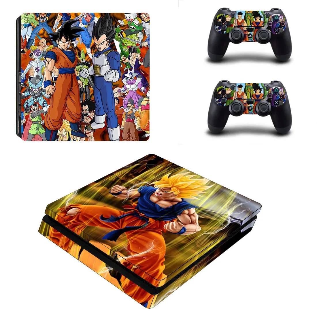 Dragon Ball Z стикер s PS4 тонкая станция для игры кожи 4 тонкие наклейки Стикеры для playstation 4 тонкая консоль и контроллер