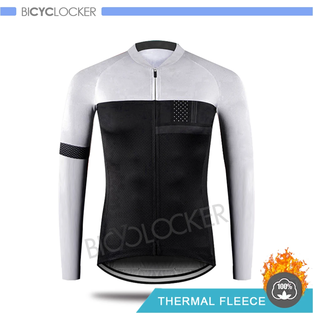 Cycling Jerseys Мужская зимняя куртка Pro Team, одежда для велоспорта, Джерси с длинным рукавом, теплая флисовая форма, Ropa De Ciclismo Invierno Hombre - Цвет: Cycling Jerseys