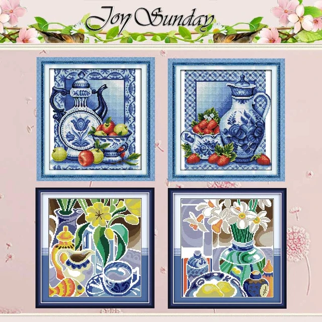 Tea And Books - Counted Cross Stitch Kits - Diy Handmade Needlework For  Embroidery 14 Ct Cross Stitch Sets Dmc Color - Cross-stitch - AliExpress