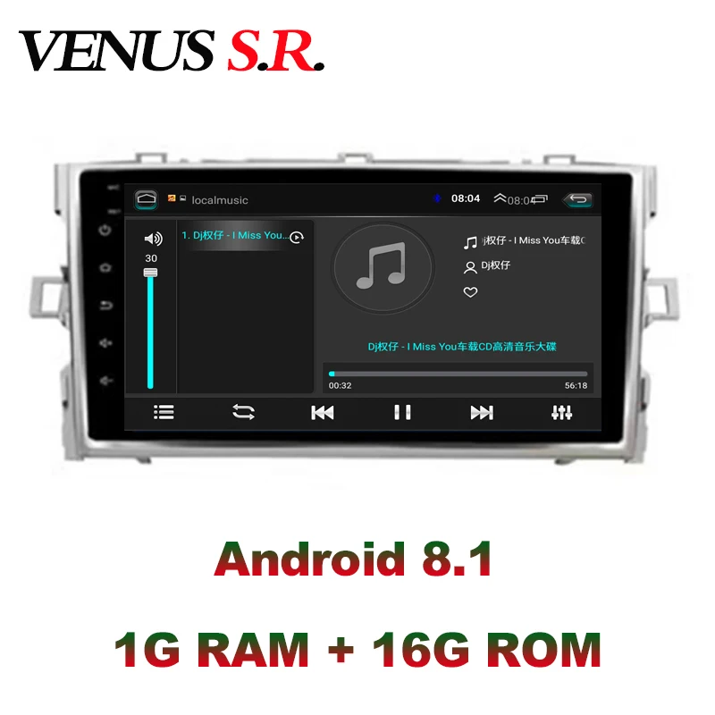 Автомобильный dvd плеер VenusSR на Android 8 1 2.5D для Toyota Verso EZ радио мультимедиа стерео gps