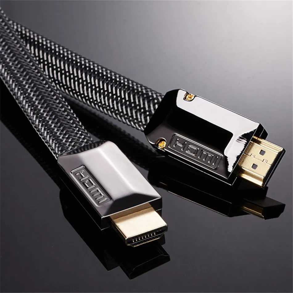 Кабель HDMI 4K плоский кабель папа 1 м 5 2 3 для Apple TV PS4 проектор компьютера чехол из