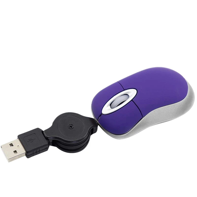 Мини USB Проводная мышь маленькая Выдвижная 1600 dpi оптическая компактная дорожная