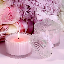 Украшение дома стеклянные банки для свечей с крышкой свеча с эфирным маслом свадебные ароматизированные соевые свечи День рождения QLB070