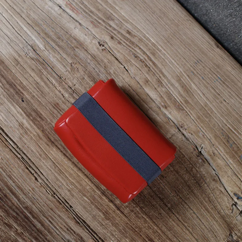 Red Roadfisher Натуральная кожа ручной работы сумка для камеры Карманный защитный чехол для Ricoh GR/GRii/GRiii sony Black Card CONTAX T2/T3 - Цвет: Red