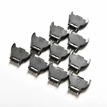 

10pcs CR2032 Half-Round lithium Button Cell Coin Battery box Holder Case CR 2032 batteries holder Socket 3 PIN