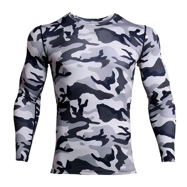 Компрессионная рубашка, Спортивная Мужская s, для бега, трико, рубашки для фитнеса, майки для мужчин, для спортзала, бодибилдинга, быстросохнущие, тянущиеся топы, камуфляжные футболки - Цвет: TC106