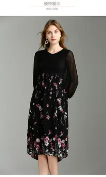 

Fashion Pleated National Wind Elastic Waist Pleated Dress Autumn and Winter New Miyake Folds