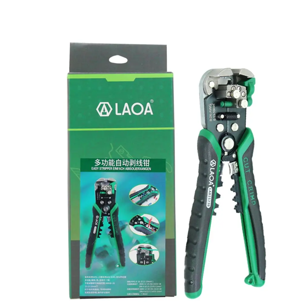 

LAOA LA815138 Multifunctional Automatic Cable Wire Stripper Crimper Crimping Cutting Plier Stripping Terminal Hand Tool