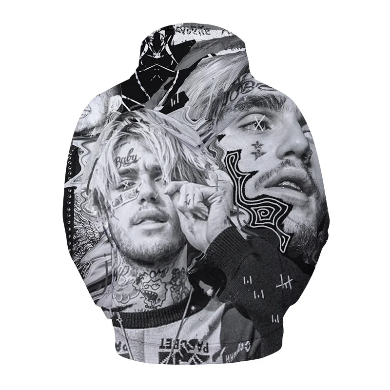 

Новинка 2020, толстовка с капюшоном Lil peep 3d, Повседневная свободная Мужская толстовка с капюшоном и принтом, популярное мужское пальто в стиле ...