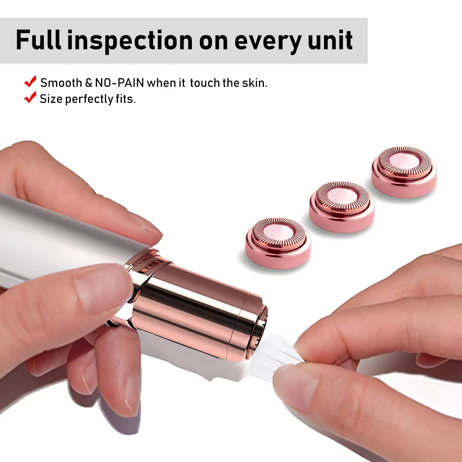 Facial Hair Remover Replacement Heads Generation 1 Single Halo 18K Rose Gold for Women's Facial Hair Remover 1pcs/4pcs/6pcs