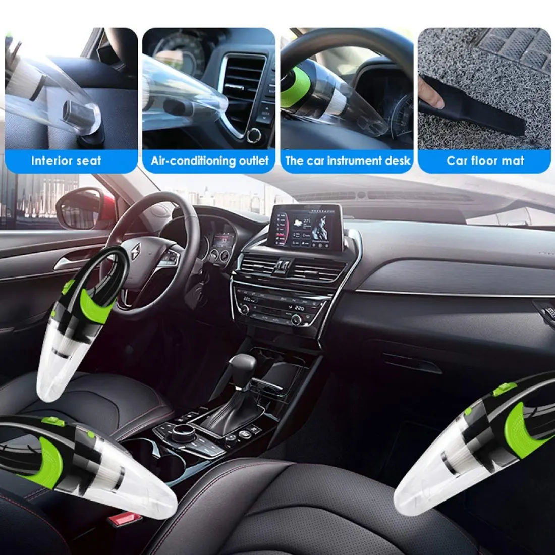Автомобильный беспроводной пылесос автомобильный пылесос ручной влажный сухой двойного назначения мощный всасывающий 4000kpa