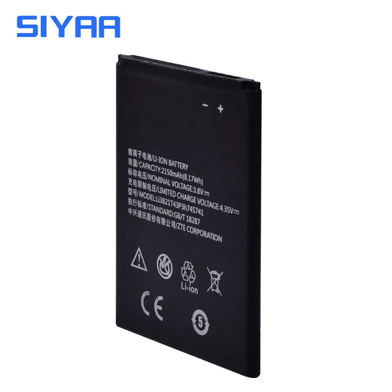 SIYAA телефон Батарея Li3821T43P3h745741 для ZTE лезвие L5 плюс C370 литиевая батарея Замена 2150