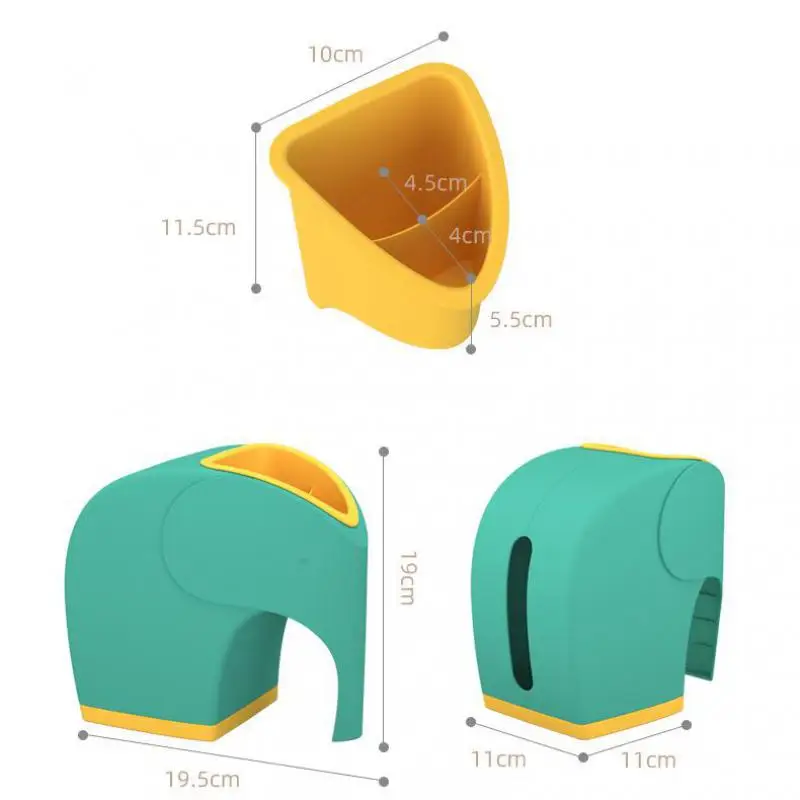 Creative Desk Elephant Tissue Paper Box Cover With Pen Holder Remote Controller Mobile Phone Storage Organizer Home Office