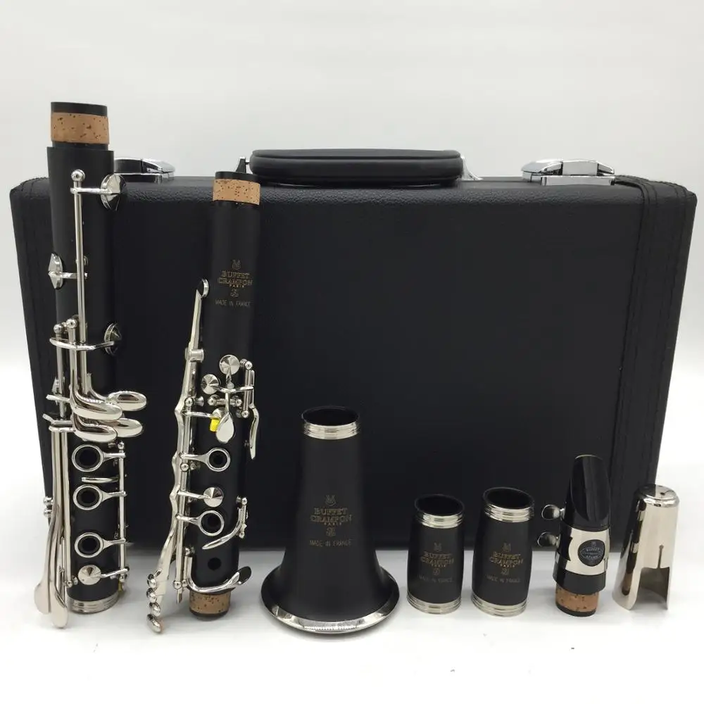 

Music Fancier Club Bakelite A Clarinets E12F Professional Clarinet Silver Plated Keys 17 Keys With Case Mouthpiec