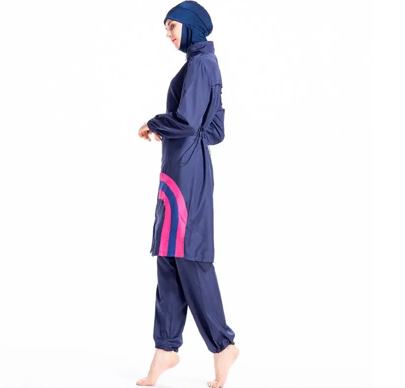 3 шт сшивание Islami Mayo Купальники больших размеров женская молния Maillot De Bain Musulman Femme тонкая мусульманская спортивная одежда закрытый купальник