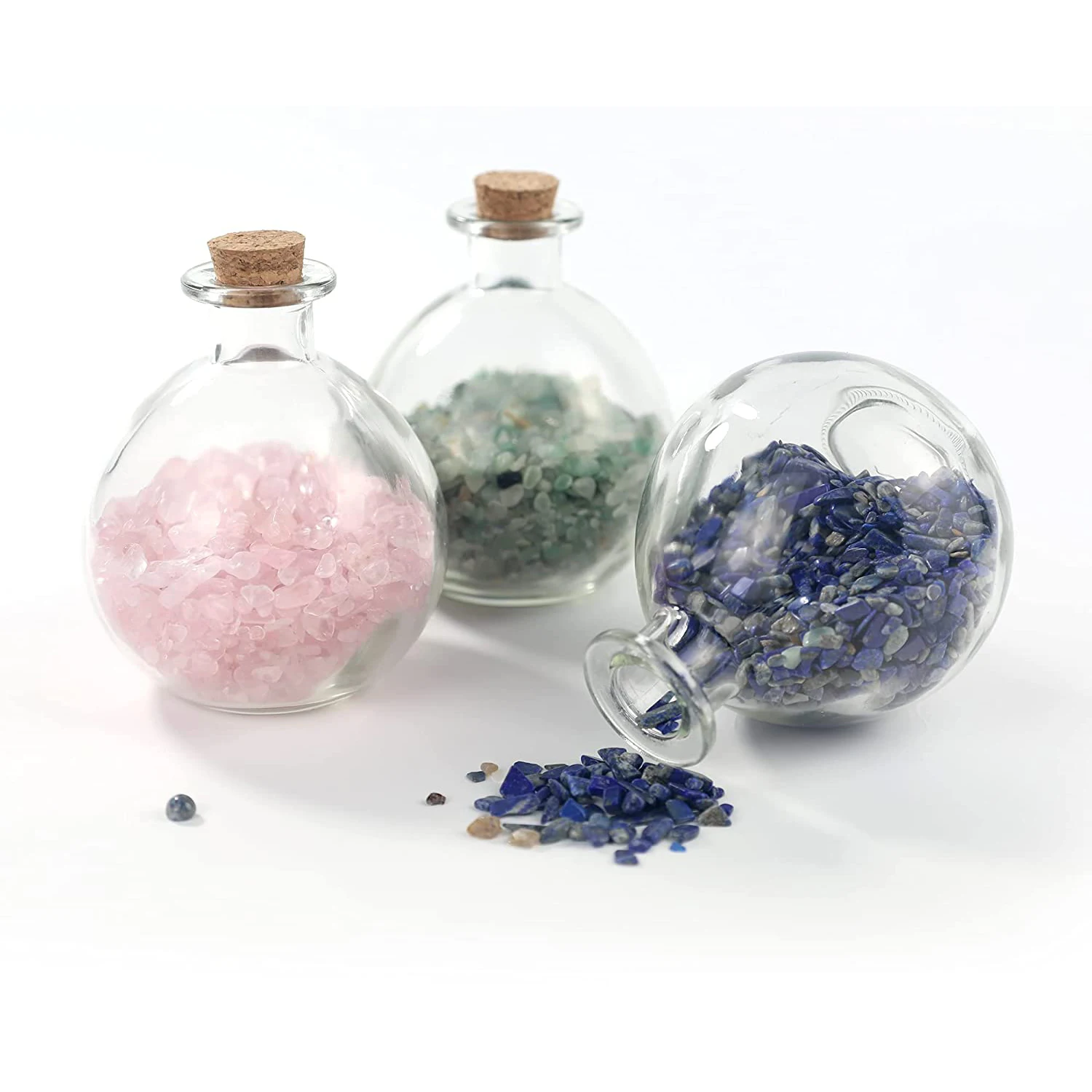 250ML Round Glass Spherical Bottles with Corks Large Bottles for Costume Props, Bath Salts, DIY Crafts & Decorative Bottles 4