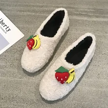 Женские хлопчатобумажные туфли на плоской подошве; Zapatos de mujer; женская обувь на плоской подошве; Повседневная однотонная плюшевая обувь с закрытым носком