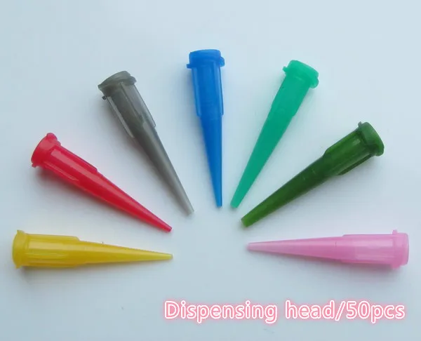 50PCS  TT tapered needle  Dispensing valve plastic head  needle dispensing nozzle full plastic needle